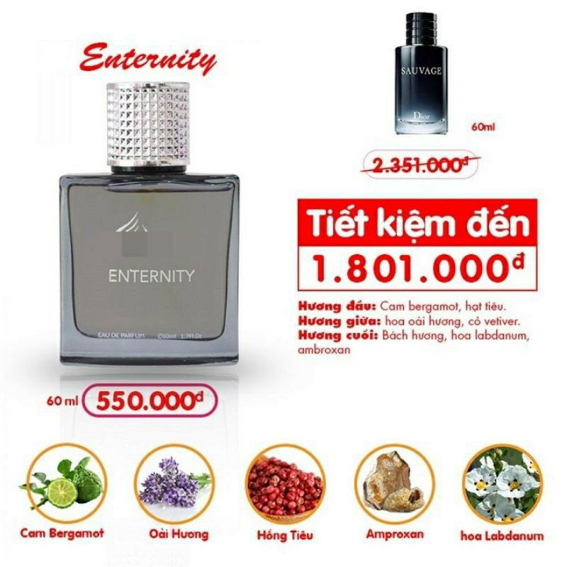 NƯỚC HOA ENTERNITY 60ML CHÍNH HÃNG