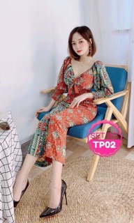 Set bộ thổ cẩm tay dài