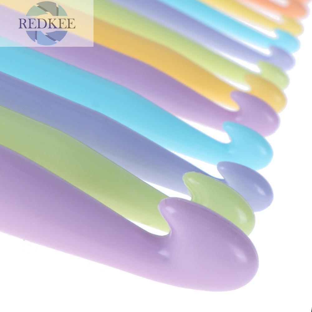 Bộ 12 que đan móc len bằng nhựa tiện lợi dễ sử dụng 2-10mm