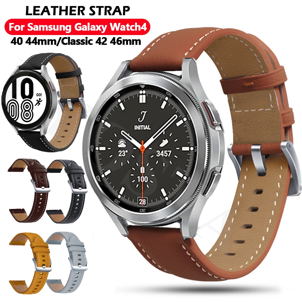 Dây Đeo Bằng Da Bò 20Mm Cho Đồng Hồ Thông Minh samsung galaxy watch4 40 44mm/watch 4 classic 42 46mm