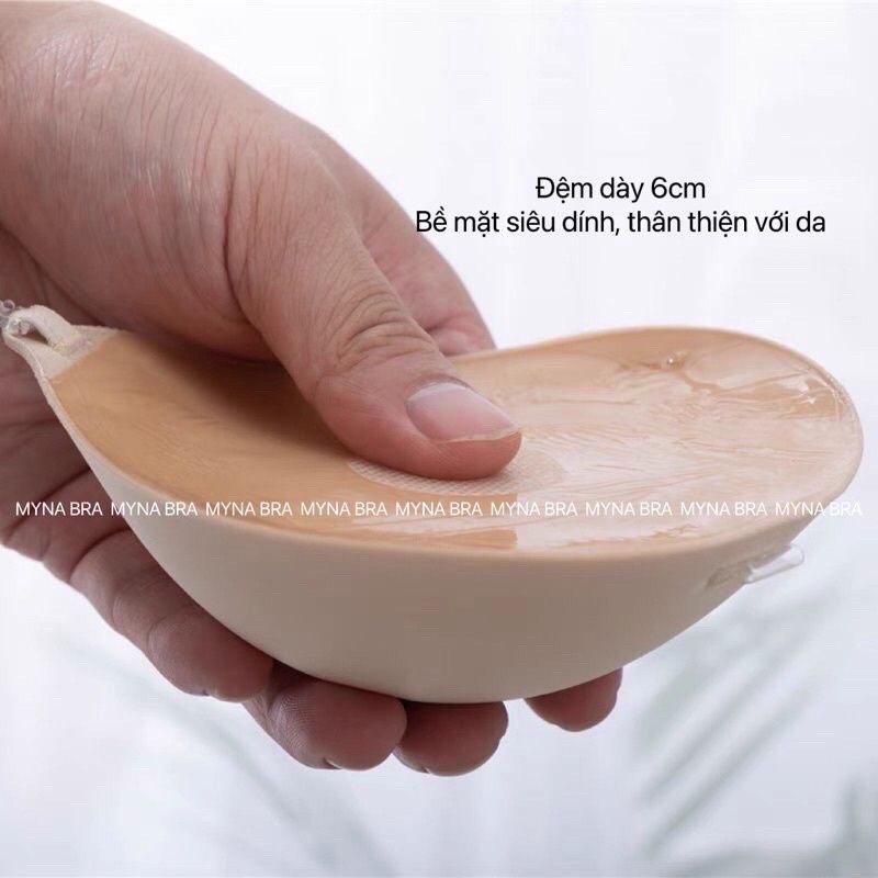Áo lót dán cài trước mút siêu dày 6cm kèm dây lưng - miếng dán nâng ngực siêu dày 6cm