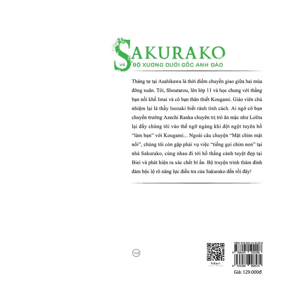 Sách Sakurako Và Bộ Xương Dưới Gốc Anh Đào - Tập 8 - Bản Đặc Biệt - Tặng Kèm Bookmark