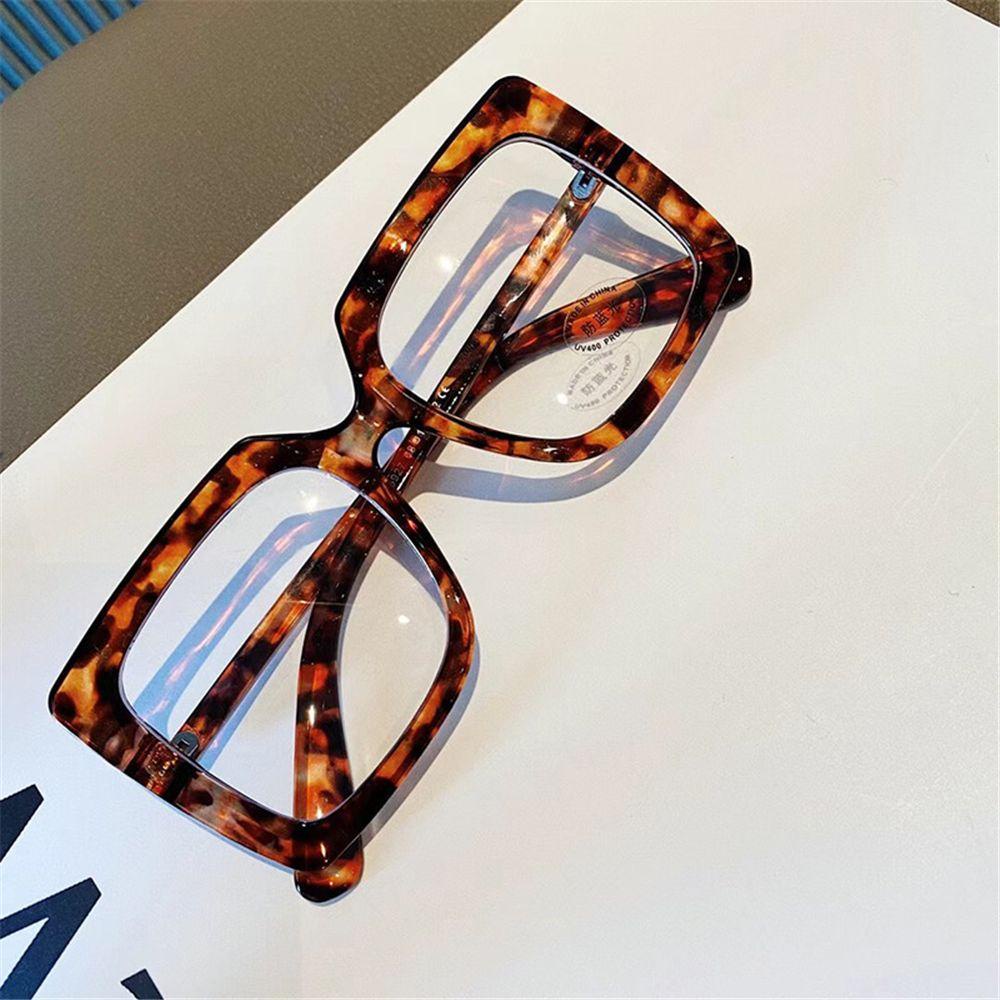 EUCA Kính Đọc Sách Gọng Vuông Có Đèn Led Xanh Cho Nam &amp; Nữ