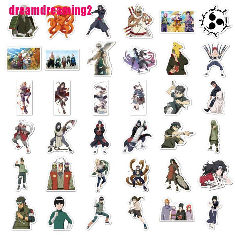 Bộ 100 Miếng Dán Chống Thấm Nước Hình Naruto