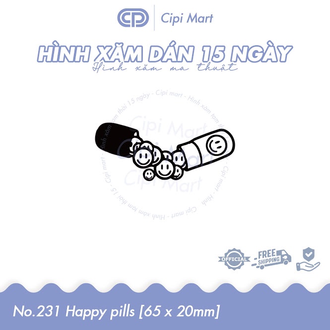 CIPI MART - Hình xăm tạm thời 15 NGÀY - chống nước, cọ xát 231