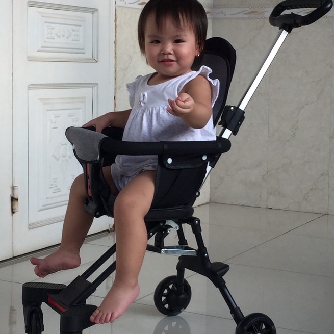 [MẪU Bánh PU đặc dẻo có đàn hồi ] Xe đẩy em bé gấp gọn 2 chiều - Xe đẩy du lịch ,mua sắm tiện lợi cho mẹ và bé