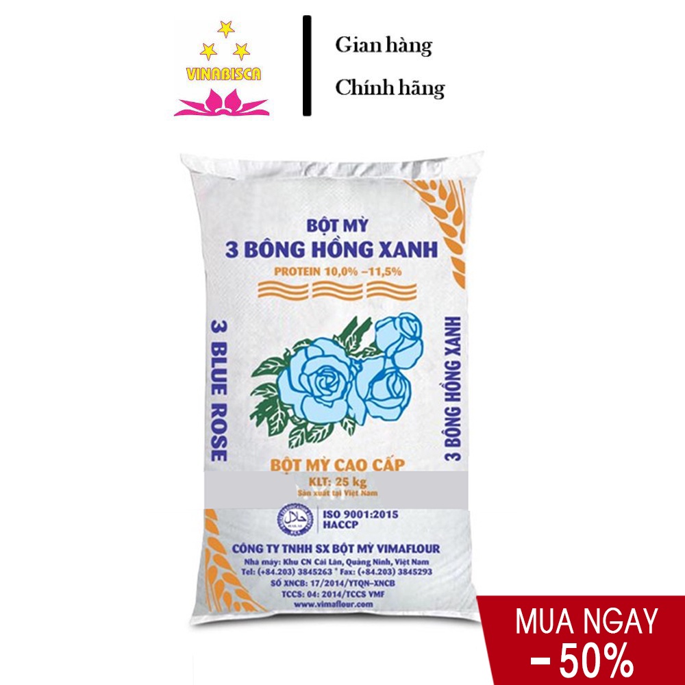 Bột mỳ 3 bông hồng xanh chuyên dụng dùng làm bánh 1KG