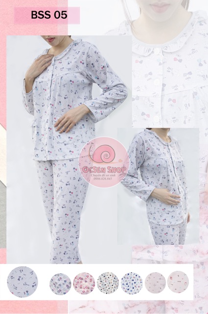 [INBOX CHỌN MÀU] BỘ COTTON SAU SINH CÓ CHUN CHỈNH