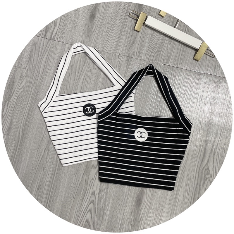 áo sọc cổ yếm sọc - carotshop - hình thật
