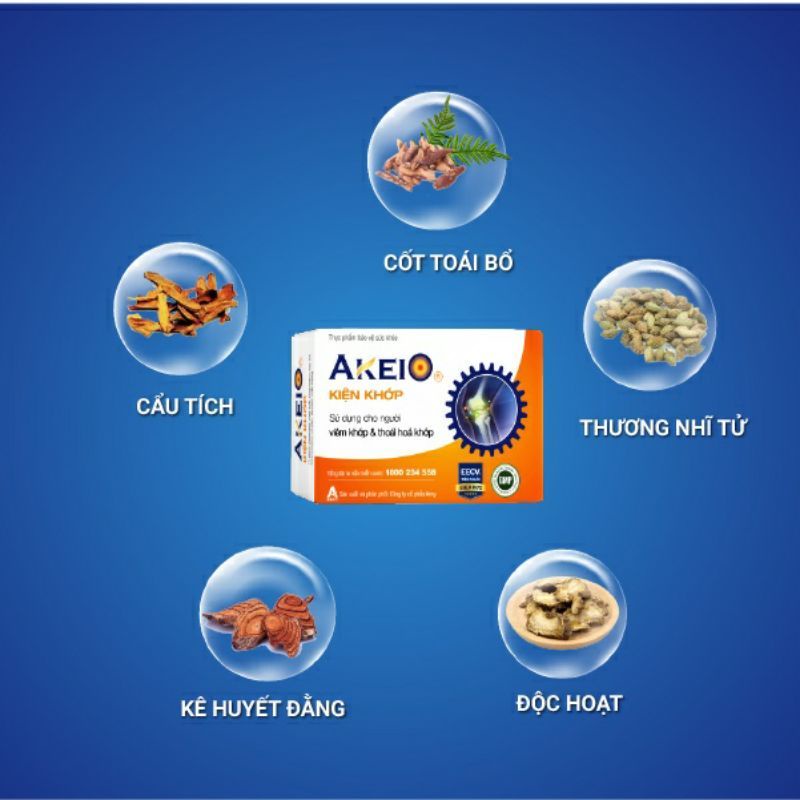 Viên uống Akeio kiện khớp ⚡ CAM KẾT CHÍNH HÃNG ⚡ Viên uống hỗ trợ giảm các triệu chứng thoái hóa khớp