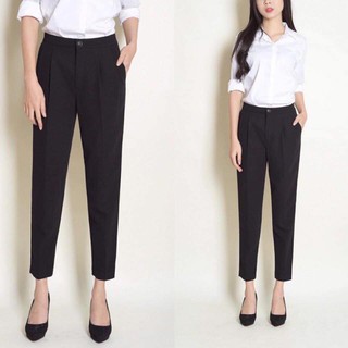 Quần baggy Top style đen nữ