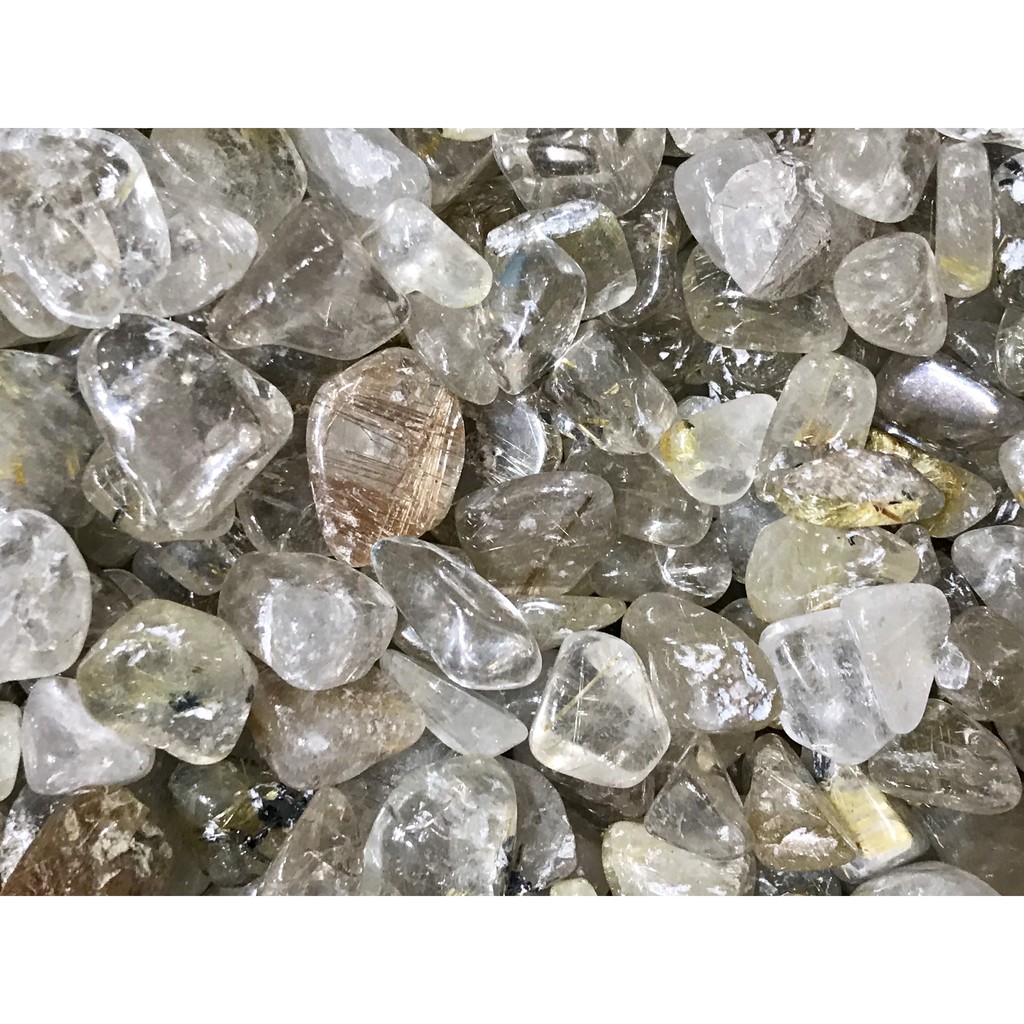 Đá vụn thach anh tóc vàng (100gram) | BigBuy360 - bigbuy360.vn