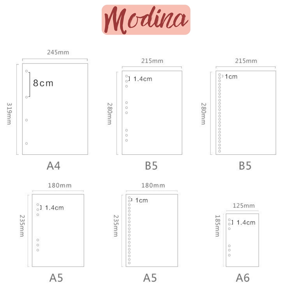 Bìa sổ còng 20,26 lỗ a5 b5, sổ refill dành cho học sinh