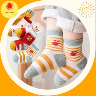 Tất cho bé, Tất vớ cho bé chất cotton 0 - 8 tuổi, Set 5 đôi tất vớ cho bé