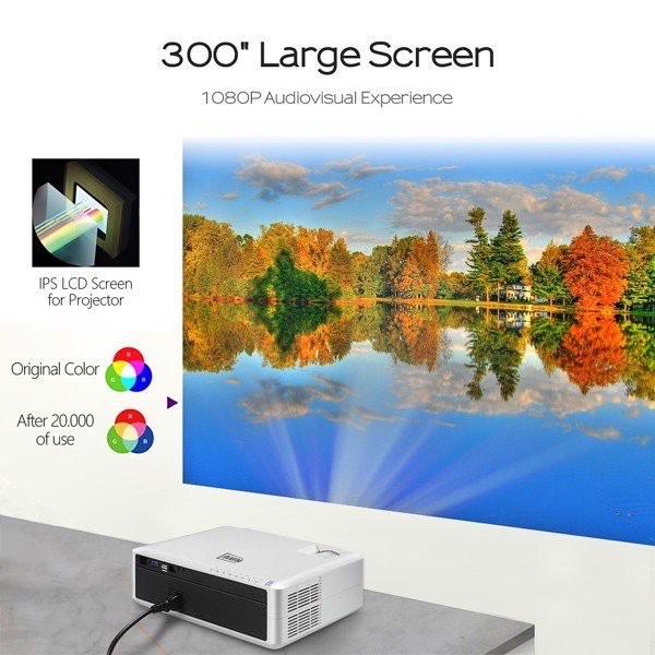 Máy chiếu full hd Akey6 , công suất 150, độ sáng cao, xem phim, bóng đá, gia đình và quán cafe. BH 12 tháng