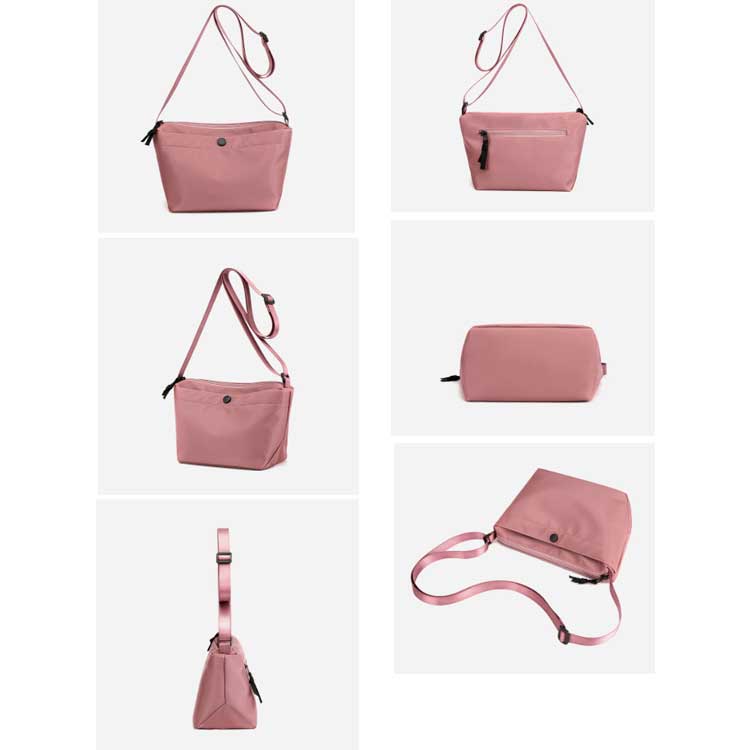 Túi Đeo Chéo nylon Màu Trơn Chống Nước Thời Trang Cho Nữ