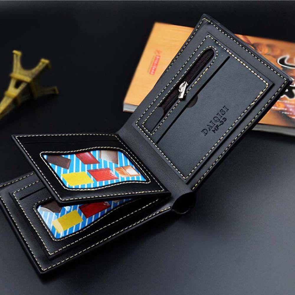 QQMALL Ví Da PU Mini Nhiều Ngăn Đựng Thẻ Tiện Dụng Giá Đỡ