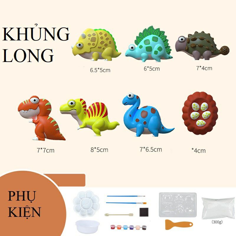 Tượng Tô Màu Thạch Cao Tự Làm Tại Nhà Cho Bé Kèm Cọ  Màu