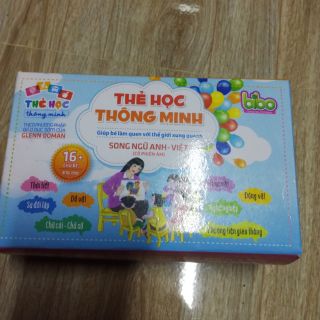 Combo 5 bộ thẻ học sinh bibo 16 chủ đề 416 thẻ học cho bé