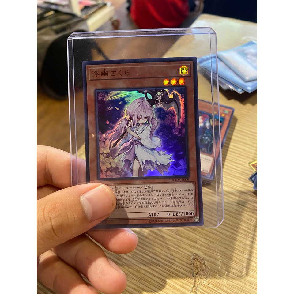 Lá bài thẻ bài Yugioh Ghost Reaper &amp; Winter Cherries - Ultra Rare - Tặng bọc bài nhựa bảo quản