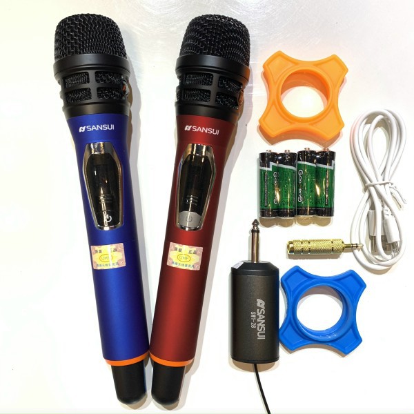 Micro Không Dây Đa Năng SANSUI SW1-28 ( 2 micro ) UHF Kim Loại Cao Cấp Chuyên Dùng Cho Loa Kéo, Ampli, Mic Hút Hát Nhẹ