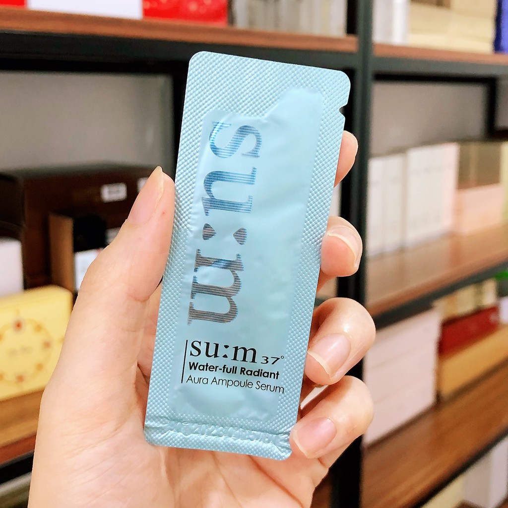 Combo 5-10 gói Sample Huyết thanh Dưỡng trắng Căng bóng Se khít chân lông Chống nhăn Sum37 Aura Ampoule Serum | BigBuy360 - bigbuy360.vn