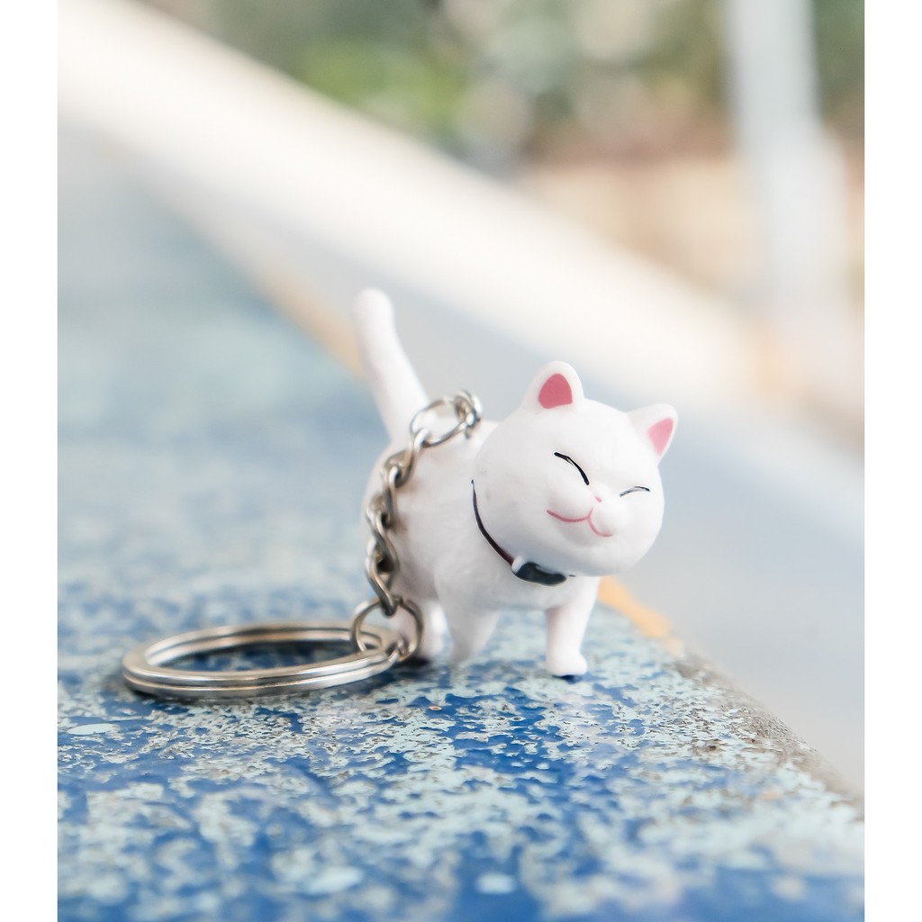 Móc khóa hình mèo siêu cute hot trend phụ kiện túi xách Titan shop
