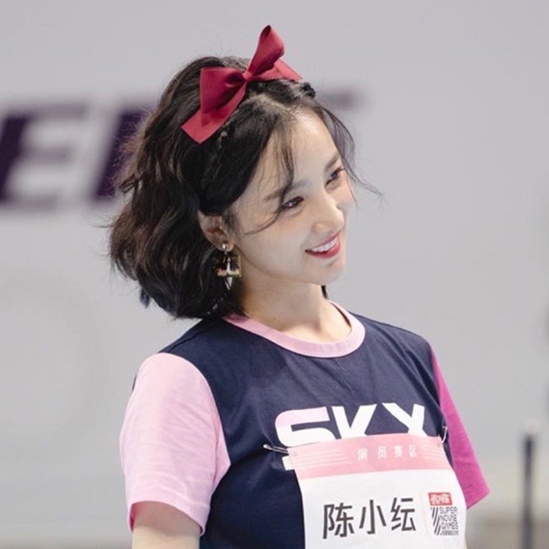 Băng Đô Nơ Cài Tóc Màu Đỏ Đen Thời Trang Mùa Hè Cho Bé Gái