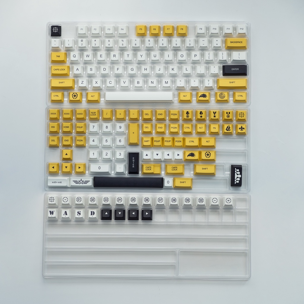 Bộ bàn phím cơ PBT 163Keys Cherry Profile, Quy trình thăng hoa bằng thuốc nhuộm, tương thích với Gateron Kailh Cherry MX Switch và ANSI Layout