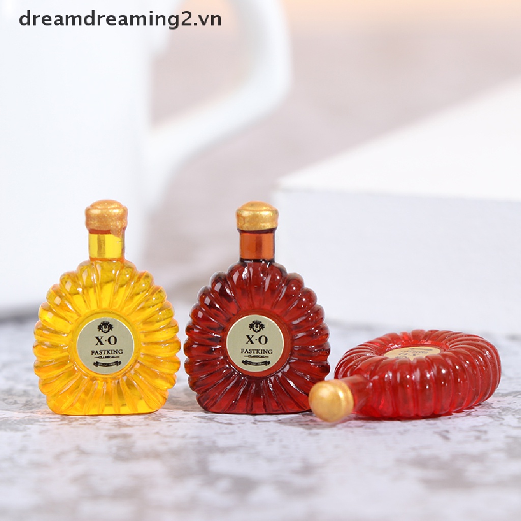 Bộ 5 Chai Rượu mini Tỉ Lệ 1: 12 Dùng Để Trang Trí Nhà Búp Bê