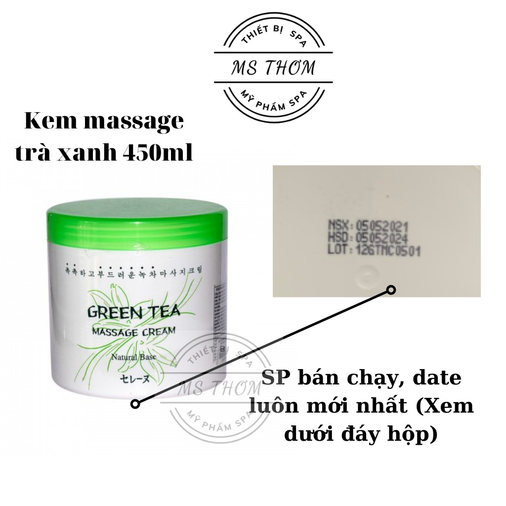 Kem massage tổng hợp trà xanh GREEN TEA MASSAGE CREAM 480ml
