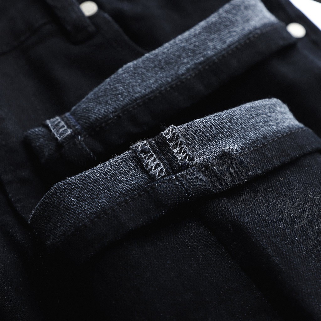 |Hẻm Store| Quần jean nam, quần bò nam Satoshi SAQJ45 dáng ôm chất Jean màu đen trơn, chất jean co giãn dày dăn | BigBuy360 - bigbuy360.vn