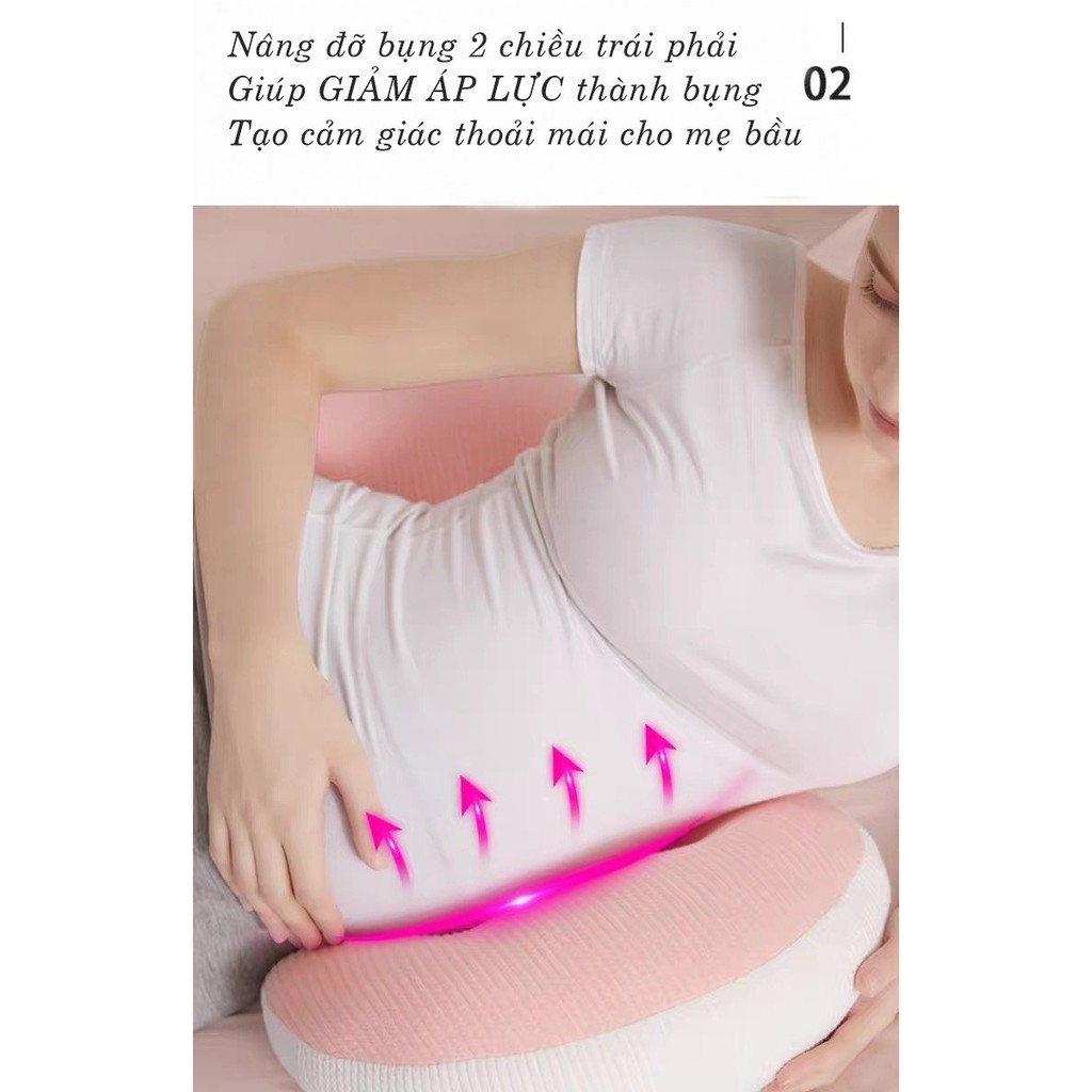 Gối bà bầu cánh tiên cao cấp, Gối kê bụng bầu cánh tiên giảm đau lưng, nâng đỡ bụng cho mẹ BabyDreams