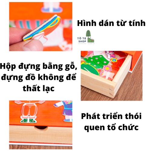 Xếp hình nam châm chủ đề động vật, lắp ráp trang phục động vật Twelve Zodiac kèm bảng đen và phấn,bút dạ MWZ-2003