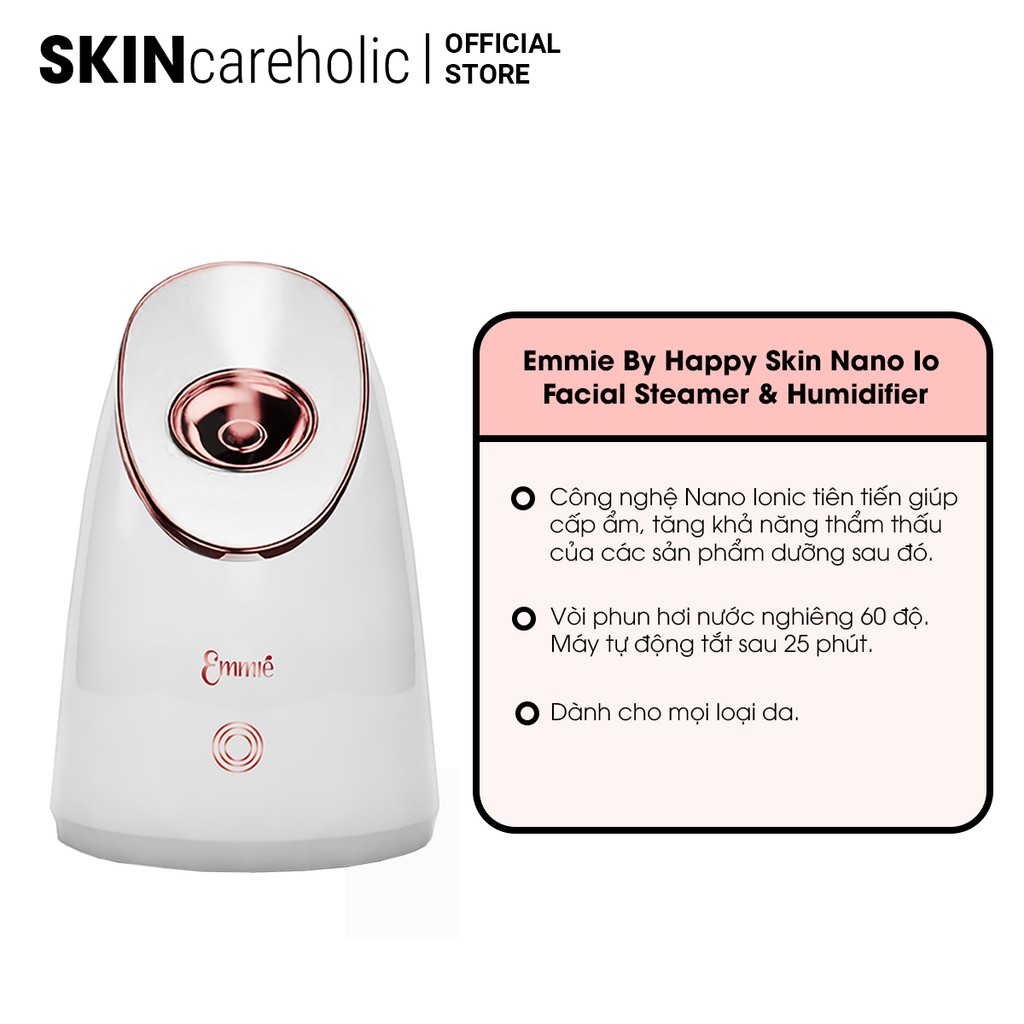 Máy Xông Mặt Emmie By Happy Skin Nano Ion Facial Steamer &amp; Humidifier