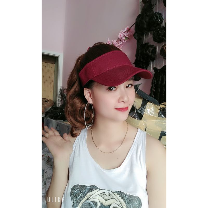 tóc giả dín mũ cột mới