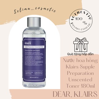 Nước hoa hồng Klairs Supple Preparation Unscented Toner