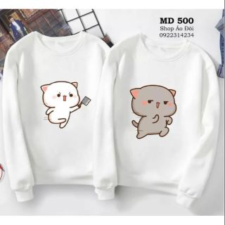 Áo đôi thu đông hài hước - giá 2 áo - áo nỉ màu đông nam nữ cá tính