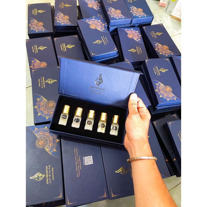 Set tinh dầu nước hoa Dubai 5 chai dạng lăn chính hãng