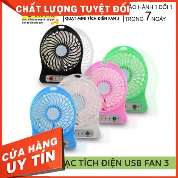 [ Bán Lẻ Giá Sỉ ] Quạt Mini Sạc Tích Điện Để Bàn Cầm Tay 3 Chế Độ Đèn, Siêu Mát, Siêu Tiện Dụng Cho Mùa Hè 2021