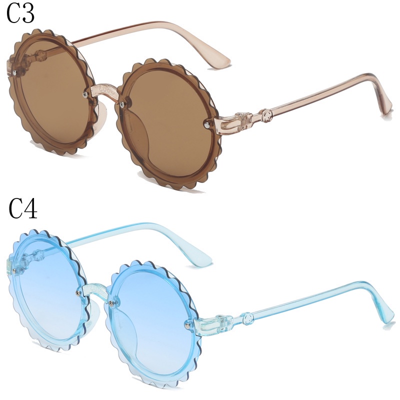 Kính Mát Gọng Tròn Chống Tia UV Thời Trang Dành Cho Bé Trai Và Bé Gái