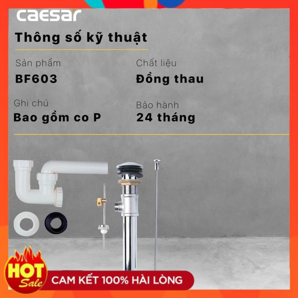 Bộ Xả Ty (Xả giật) Lavabo - BF603 CAESAR (Xi phông) chính hãng