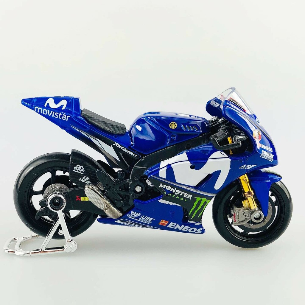 XE MÔ HÌNH - MOTO GP YAMAHA FACTORY RACING 2018 NO.25 - MAISTO tỷ lệ 1:18