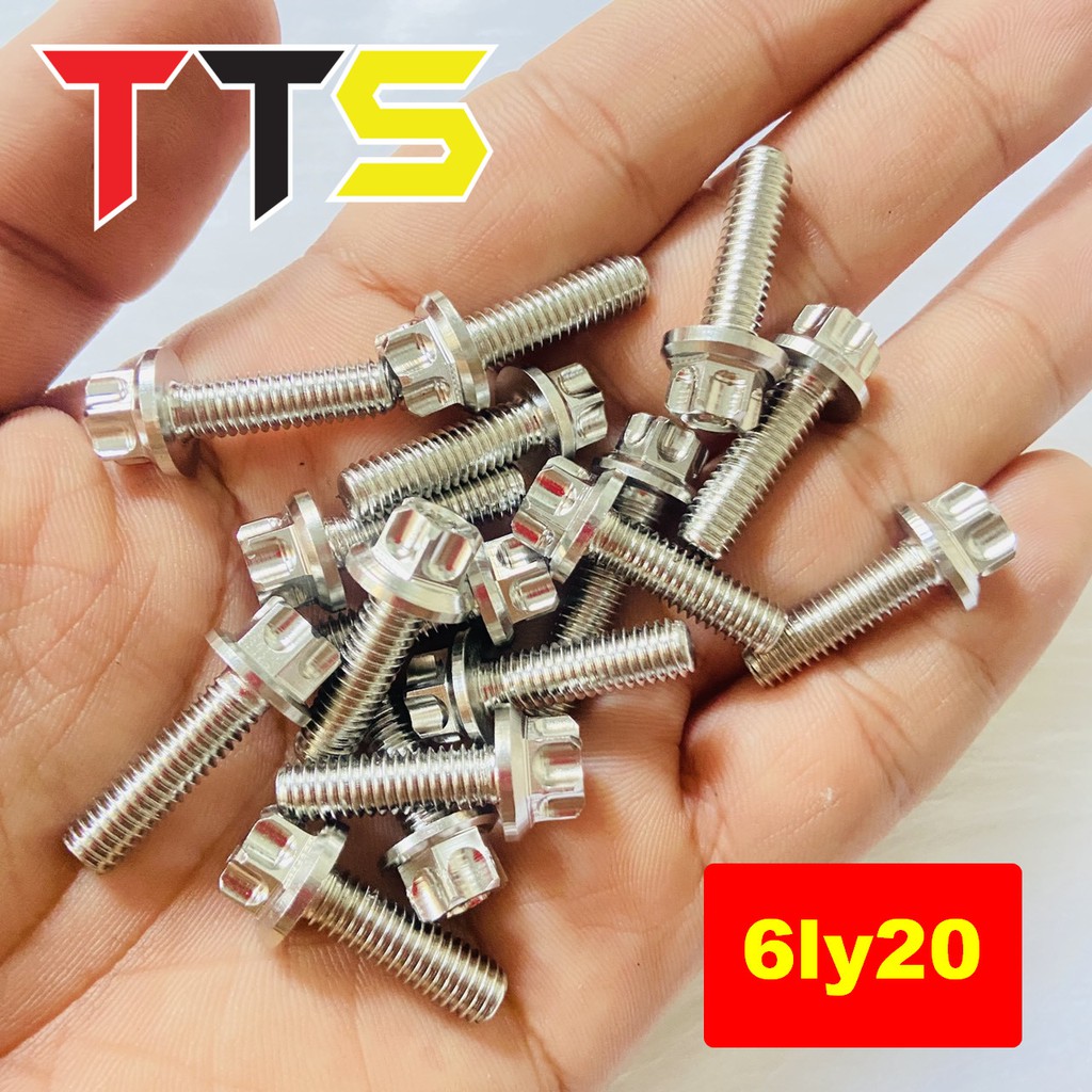 Ốc inox SALAYA THÁI trụ 6ly đầy đủ size sử dụng bắt dàn áo, lốc máy, ốp pô