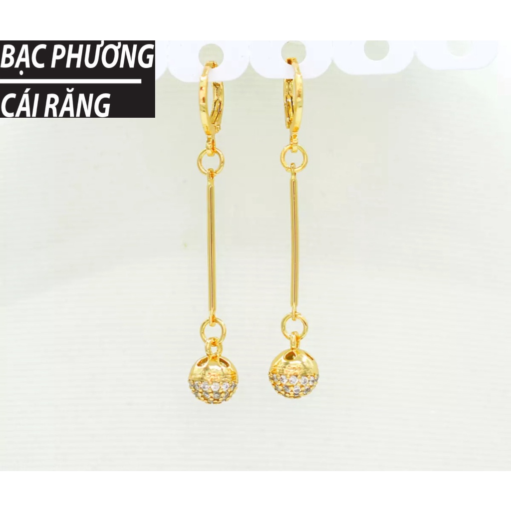 Bông Tai Nữ Kiểu Mì Mạ Vàng 18K Thời Trang