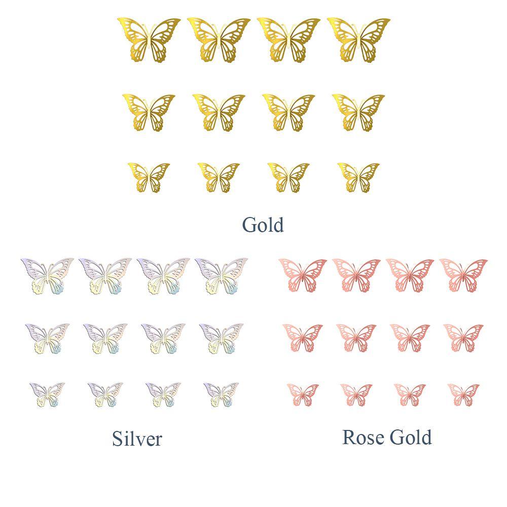Miếng Dán Tường PVC Tạo Hiệu Ứng Hình Bướm 3D DIY Trang Trí Nhà Cửa|Decal Dán Tường Mariposas / Nhiều Màu