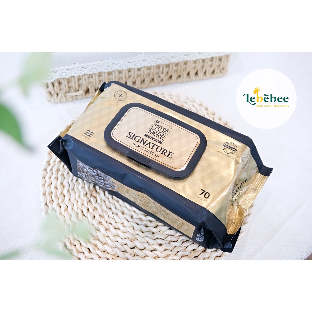 [CHÍNH HÃNG] Khăn ướt Nature Love Mere cao cấp kháng khuẩn chiết xuất ĐẬU ĐEN