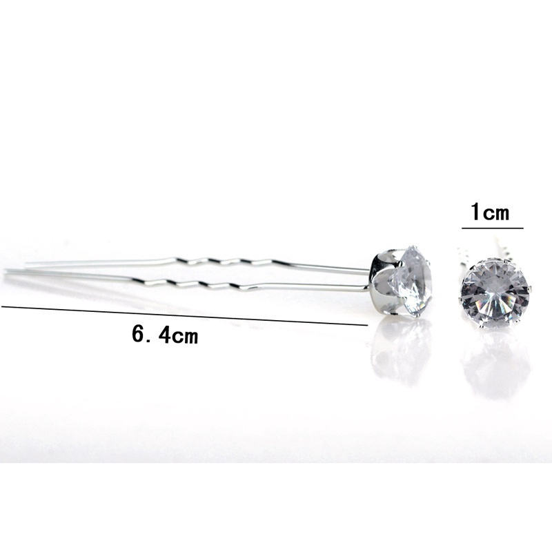 Trâm Cài Tóc Đính Đá Pha Lê Hình Tròn Dành Cho Cô Dâu