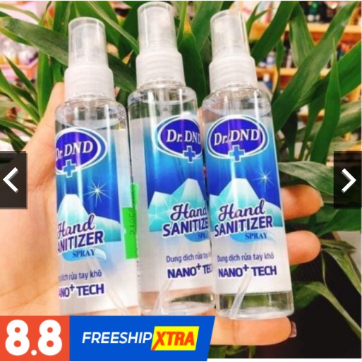 Xịt rửa tay khô Dr.DND 70ml