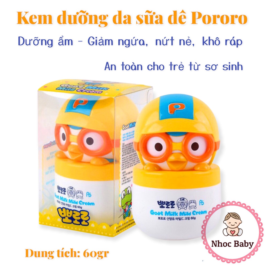 Kem dưỡng da sữa dê Pororo cho bé 60g